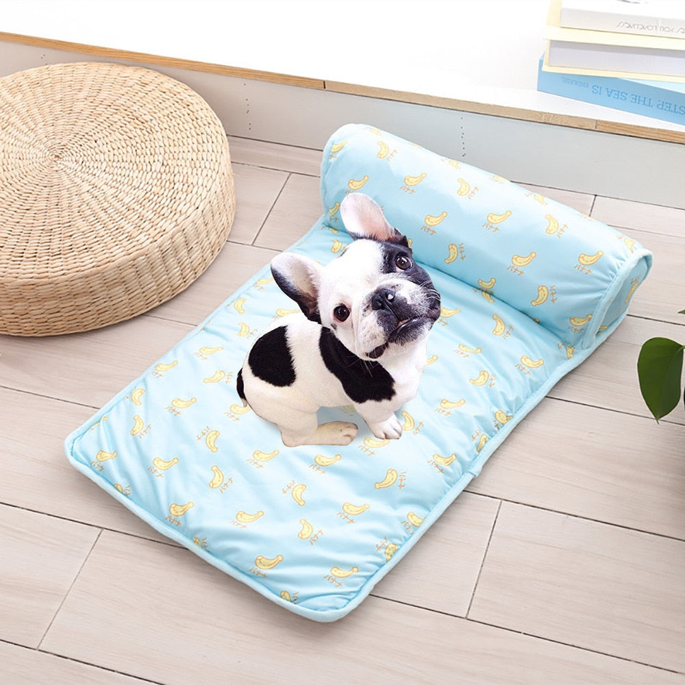 Dog Cooling Mat Breathable Bed With Pillow - BestBuddyStore