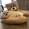 Load image into Gallery viewer, Cute Bear Hug Pet Bed - BestBuddyStore