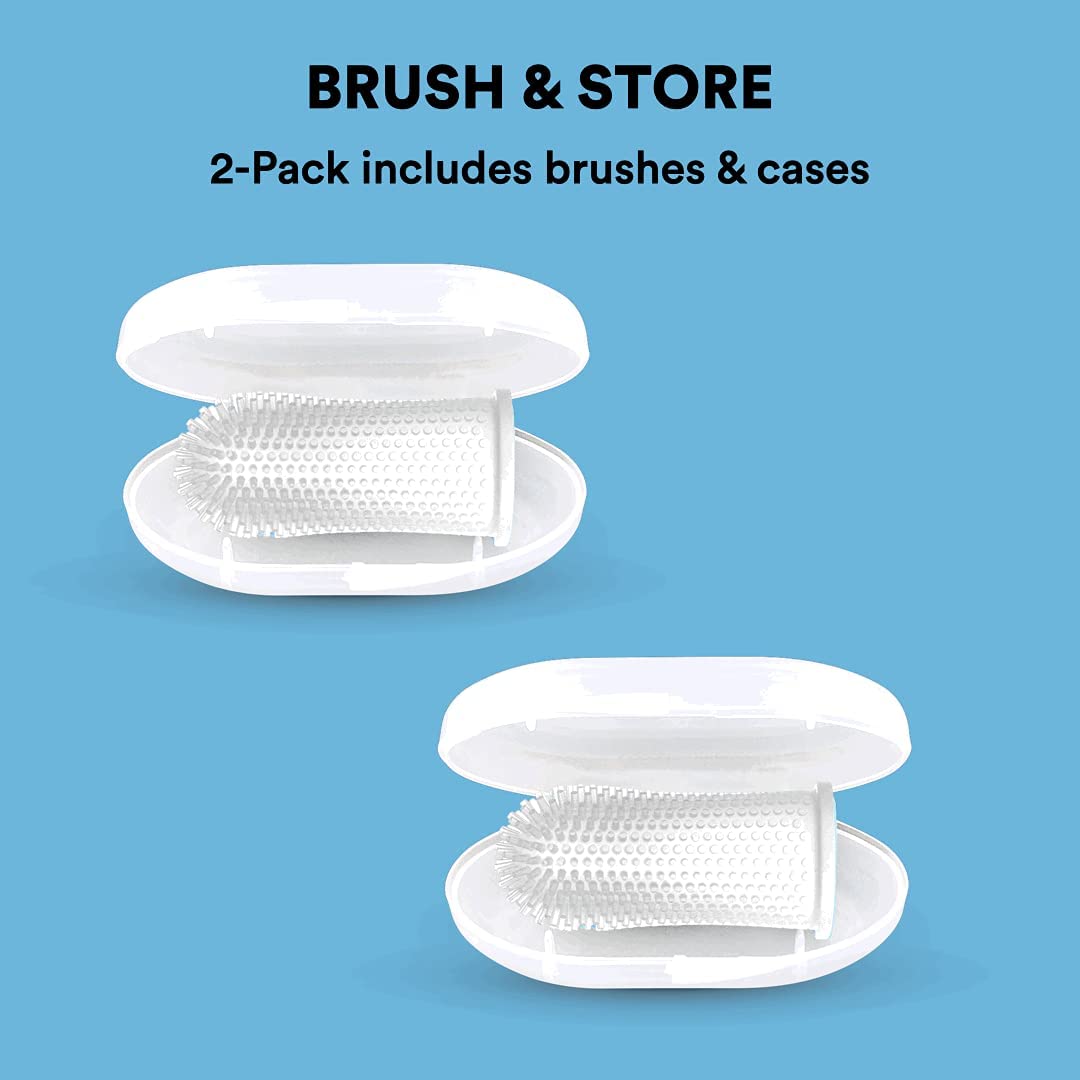 Set of 2. 360º Dog Finger Toothbrush Ergonomic Design - Best Buddy Store
