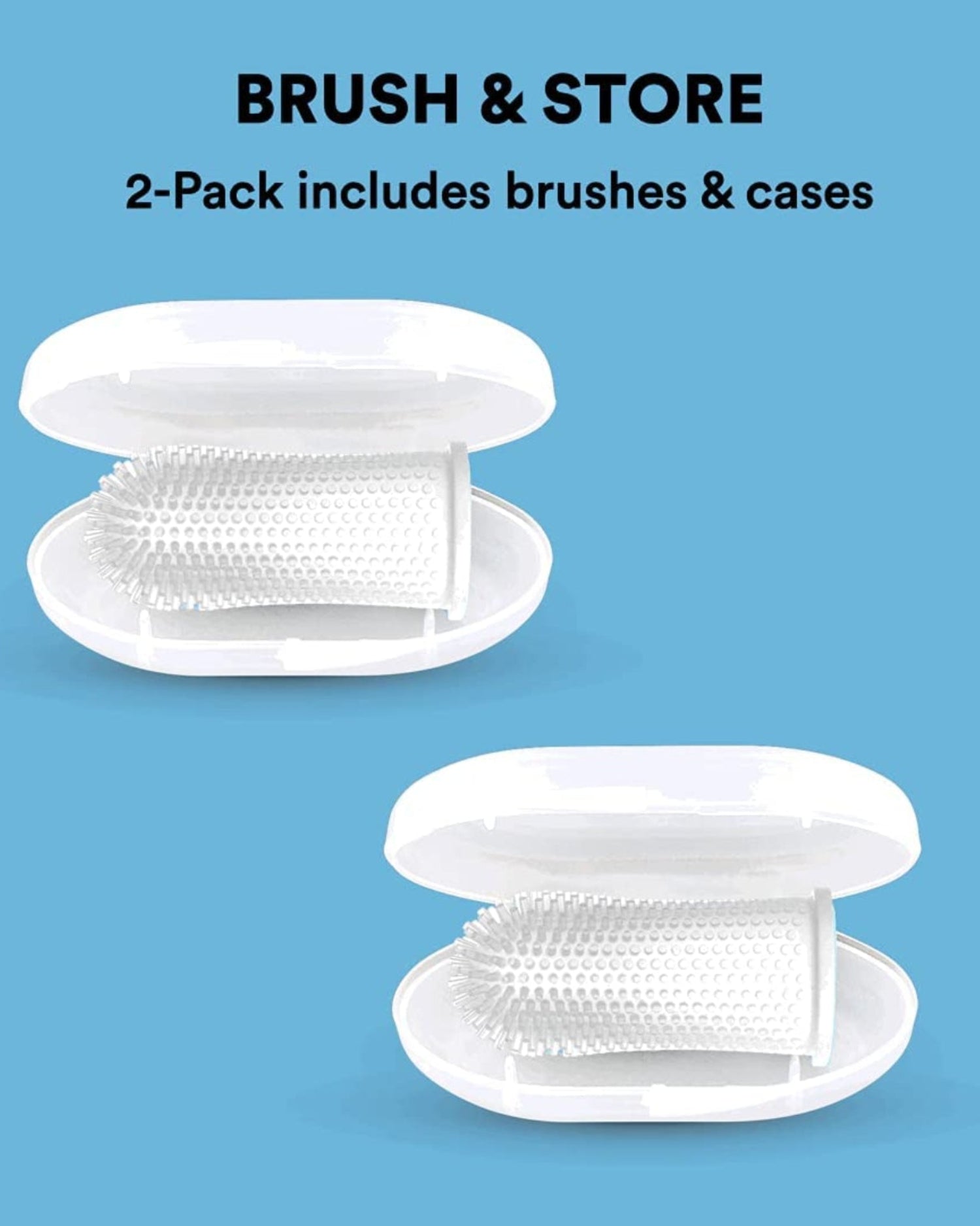 Set of 2. 360º Dog Finger Toothbrush Ergonomic Design - Best Buddy Store