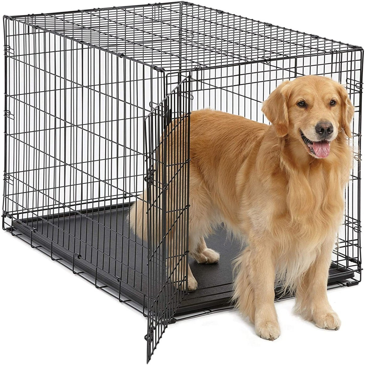 Single & Double Door Folding Metal Dog Crates Fully Equipped - Best Buddy Store