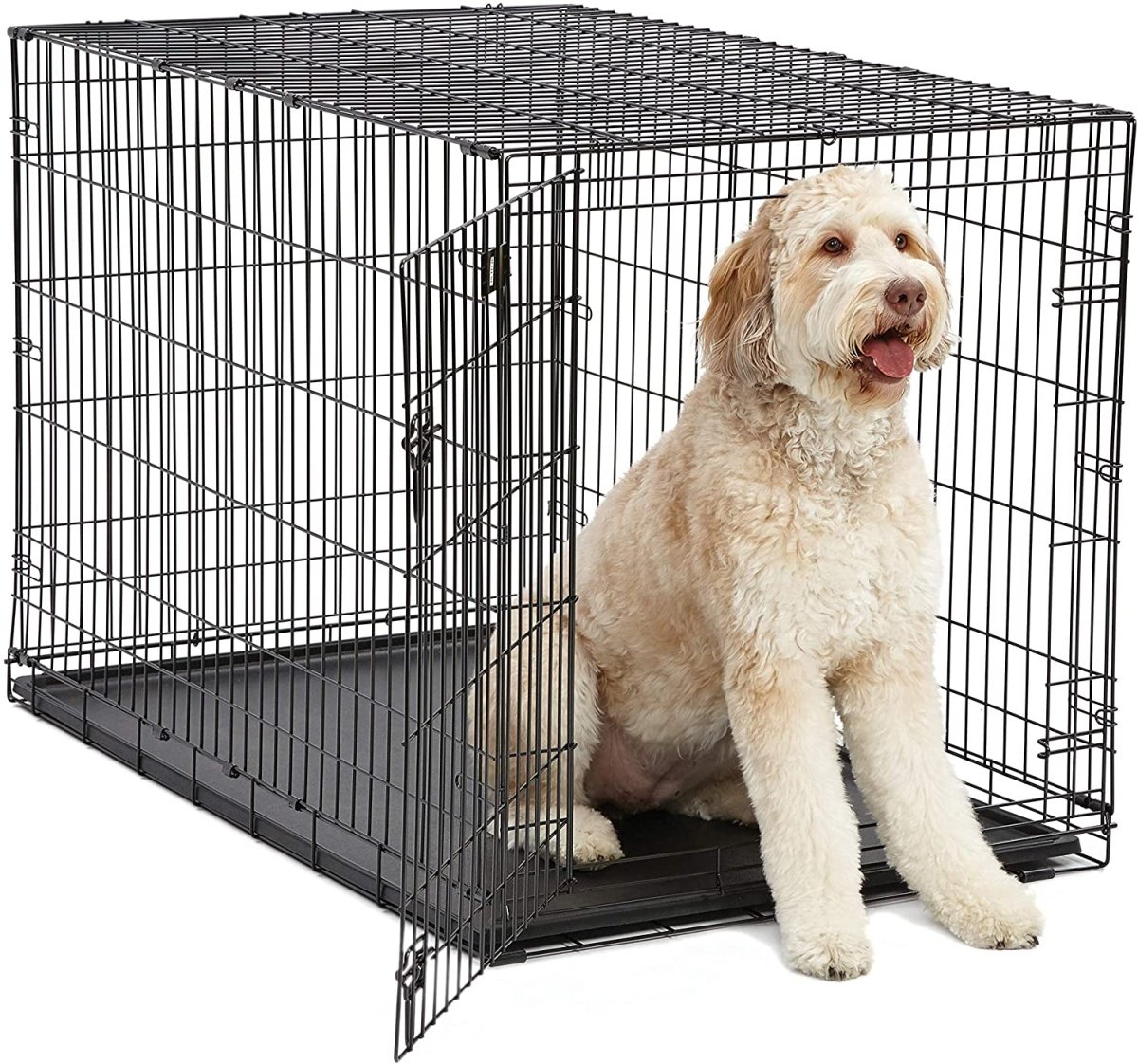 Single & Double Door Folding Metal Dog Crates Fully Equipped - Best Buddy Store