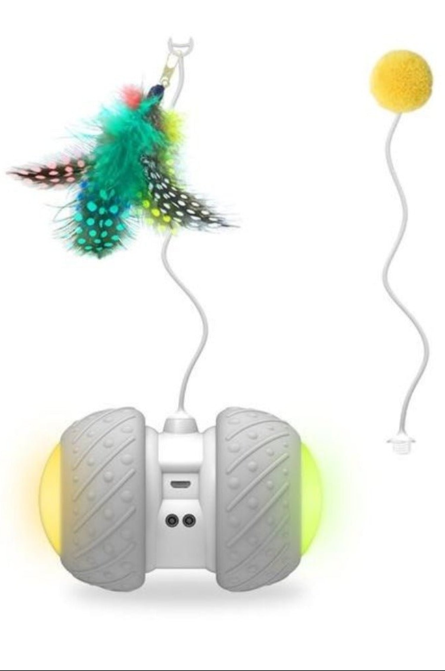 Smart Interactive Rotating Funny Game Cat Toy LED Light - Feather Ball - Best Buddy Store