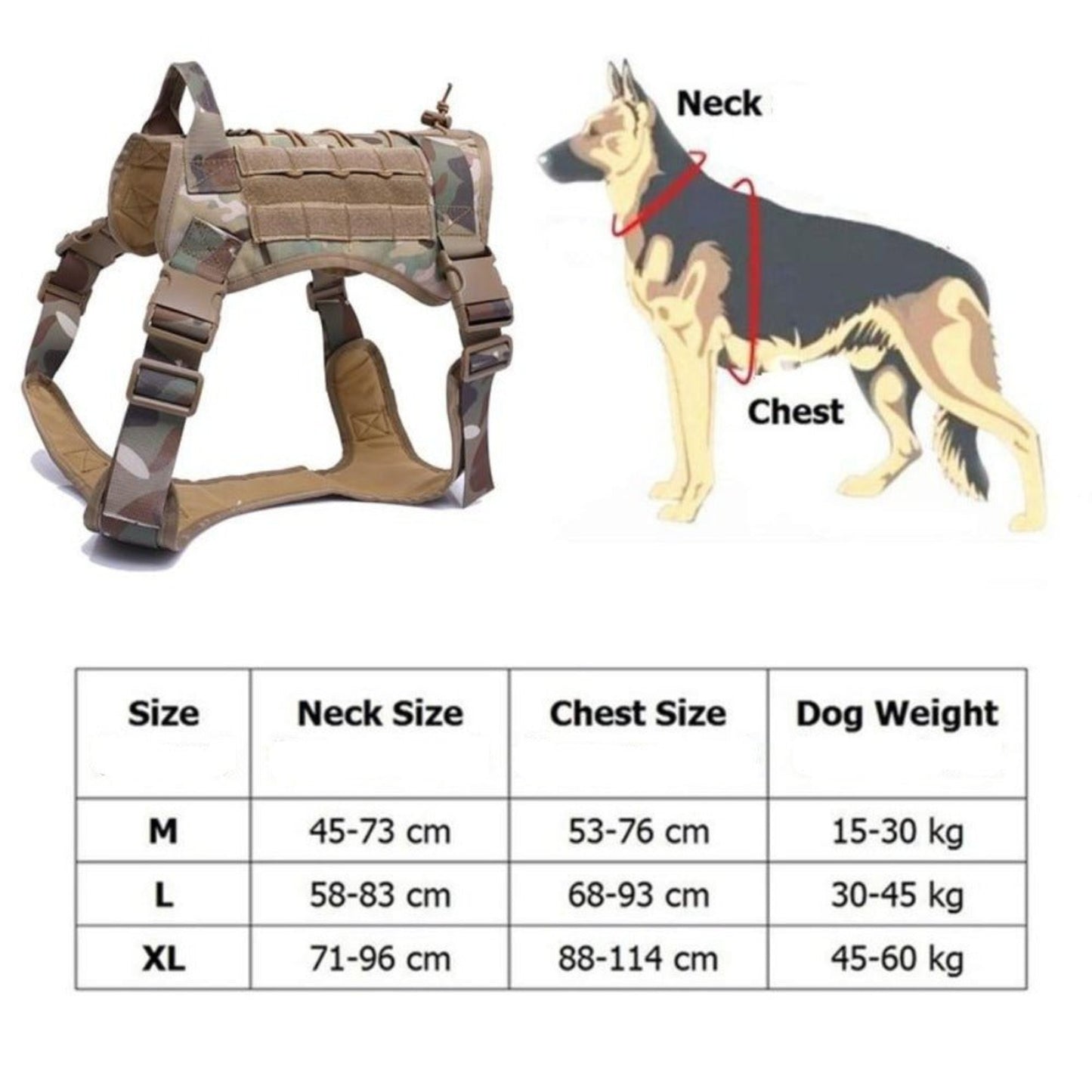 Tactical Breathable Adjustable Dog Vest harness - Best Buddy Store