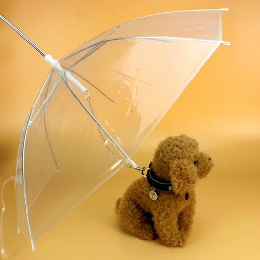 Transparent Dog Umbrella with Dog Leads - Best Buddy Store