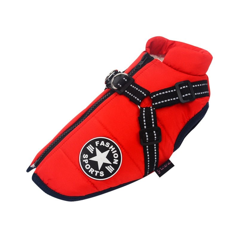 Waterproof Dog Warm Jacket with Built - in Harness - Best Buddy Store