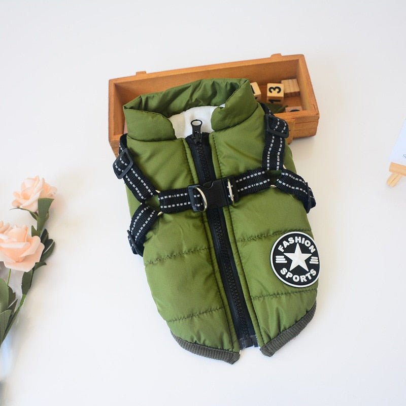 Waterproof Dog Warm Jacket with Built - in Harness - Best Buddy Store