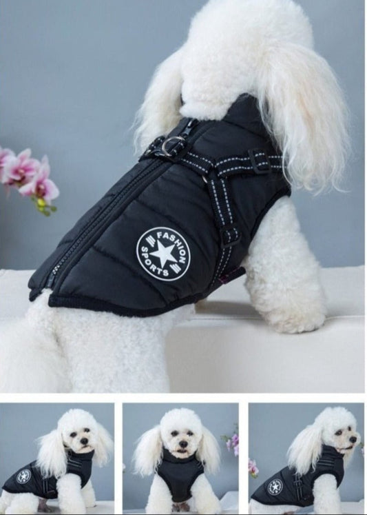 Waterproof Dog Warm Jacket with Built - in Harness - Best Buddy Store