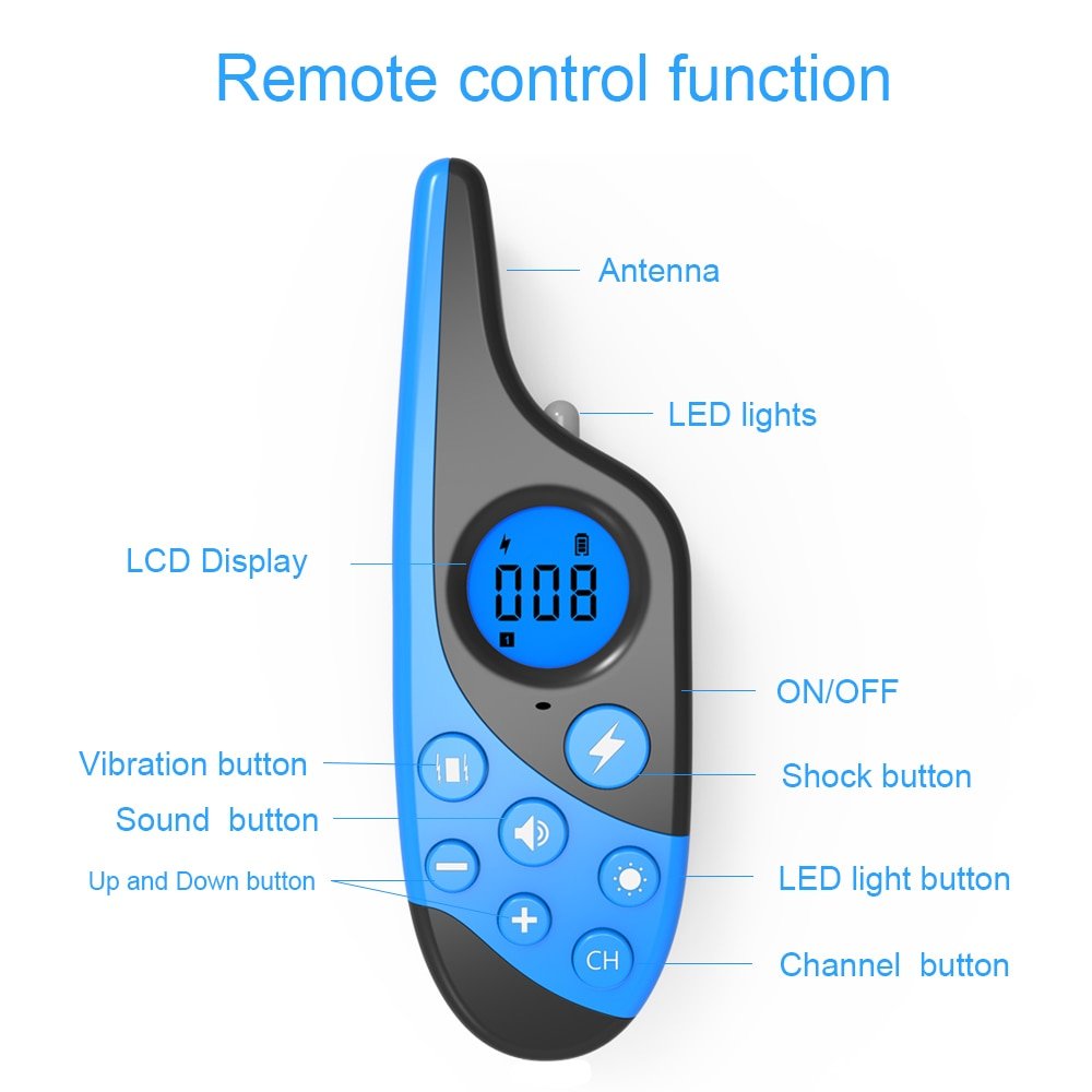 Waterproof Rechargeable Anti - Bark Remote Control Dog Training Collar - Best Buddy Store