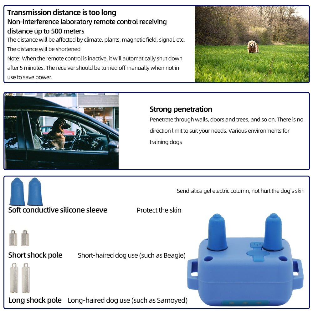 Waterproof Rechargeable Anti - Bark Remote Control Dog Training Collar - Best Buddy Store