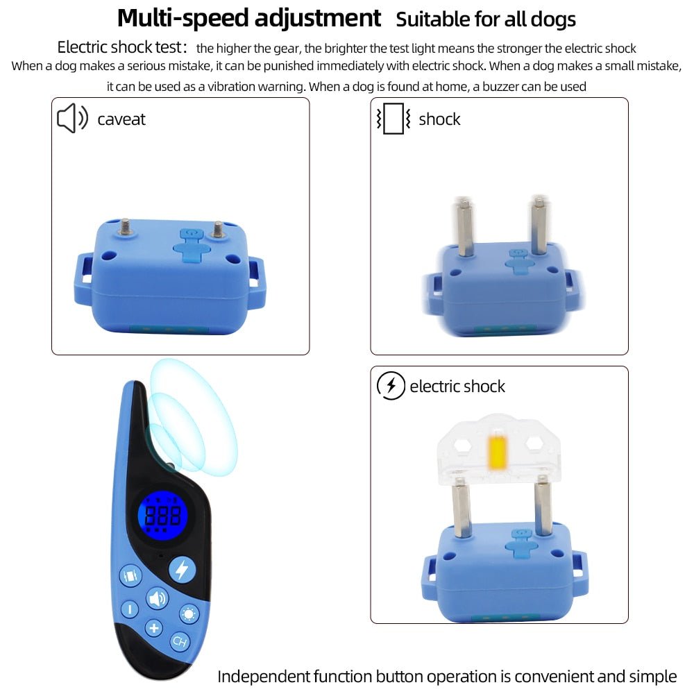 Waterproof Rechargeable Anti - Bark Remote Control Dog Training Collar - Best Buddy Store