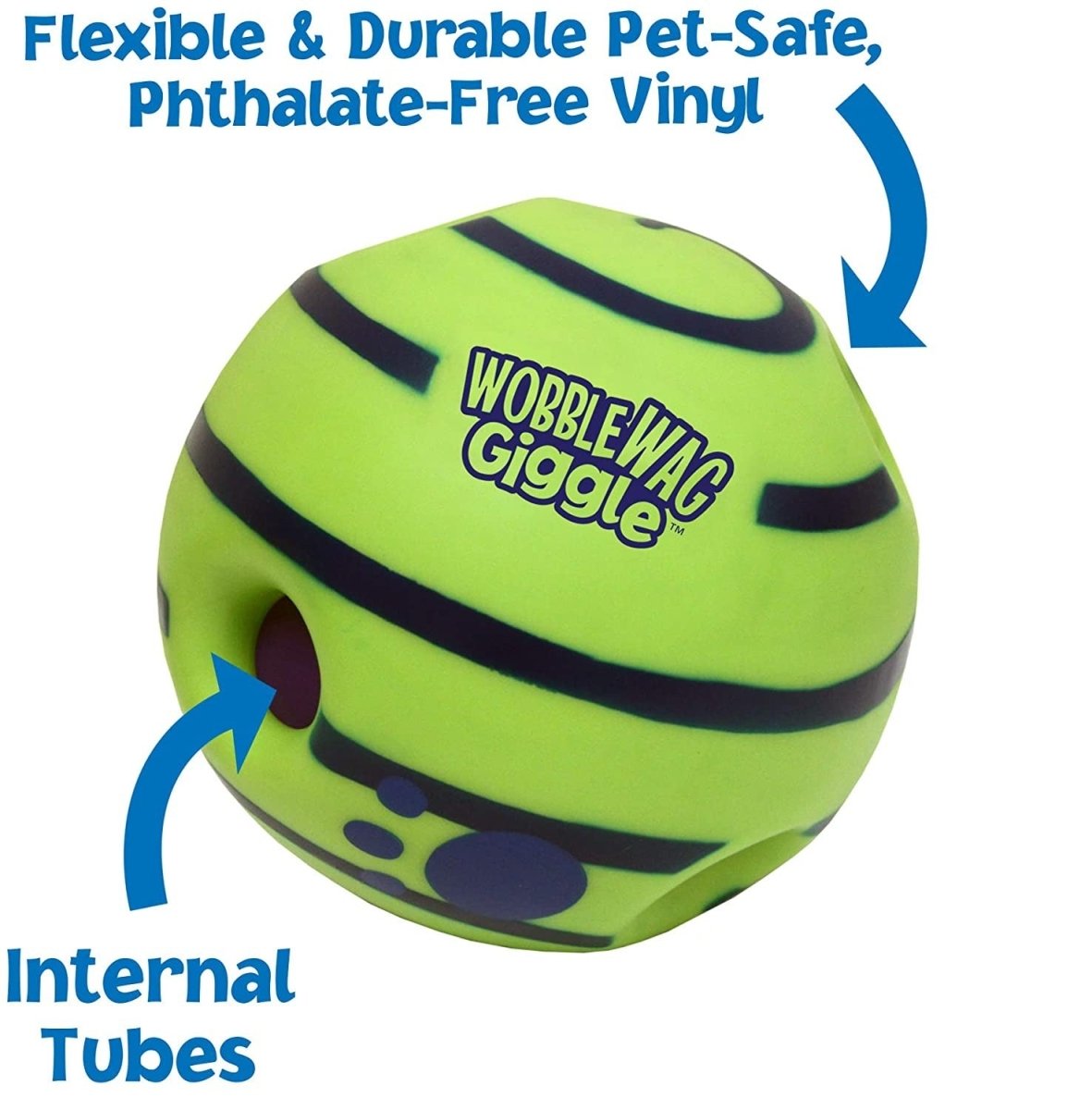 Wobble Giggle Ball - Interactive Dog Toy, Fun Giggle Sounds When Rolled or Shaken - Best Buddy Store
