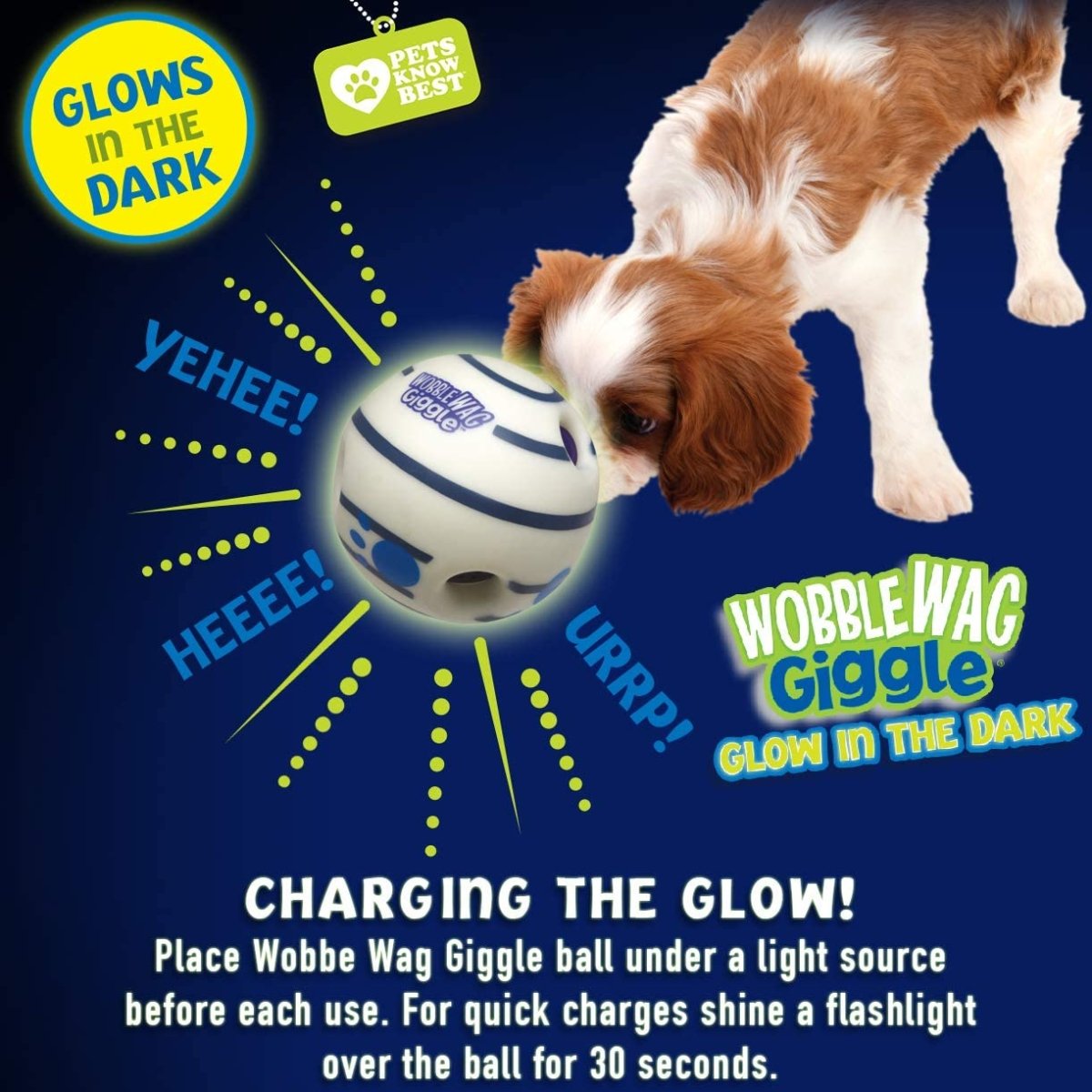 Wobble Giggle Ball - Interactive Dog Toy, Fun Giggle Sounds When Rolled or Shaken - Best Buddy Store
